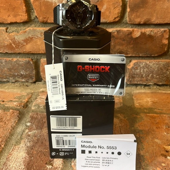 Casio G-shock Analog-Digital Black Resin Watch 48.8mm GM110BB-1A